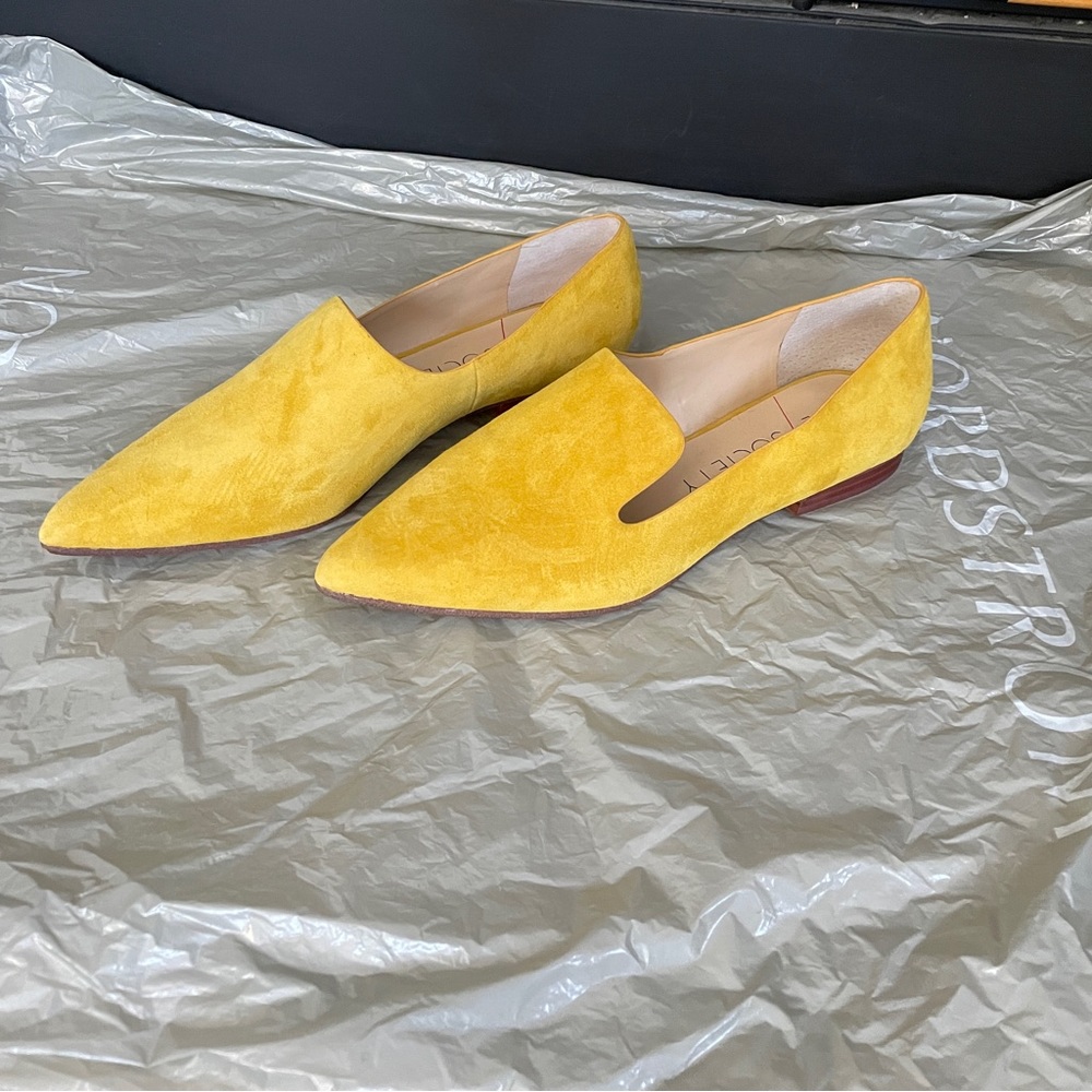 Yellow Suede Loafers